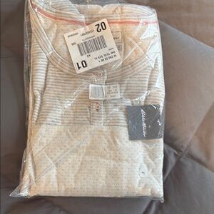 Eddie Bauer Gray Pajama Set Soft Cotton Blend